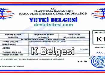 K Belgesi Nedir