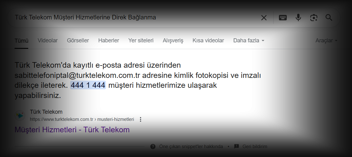 Türk Telekom Müşteri Temsilcisine Direk Bağlanma